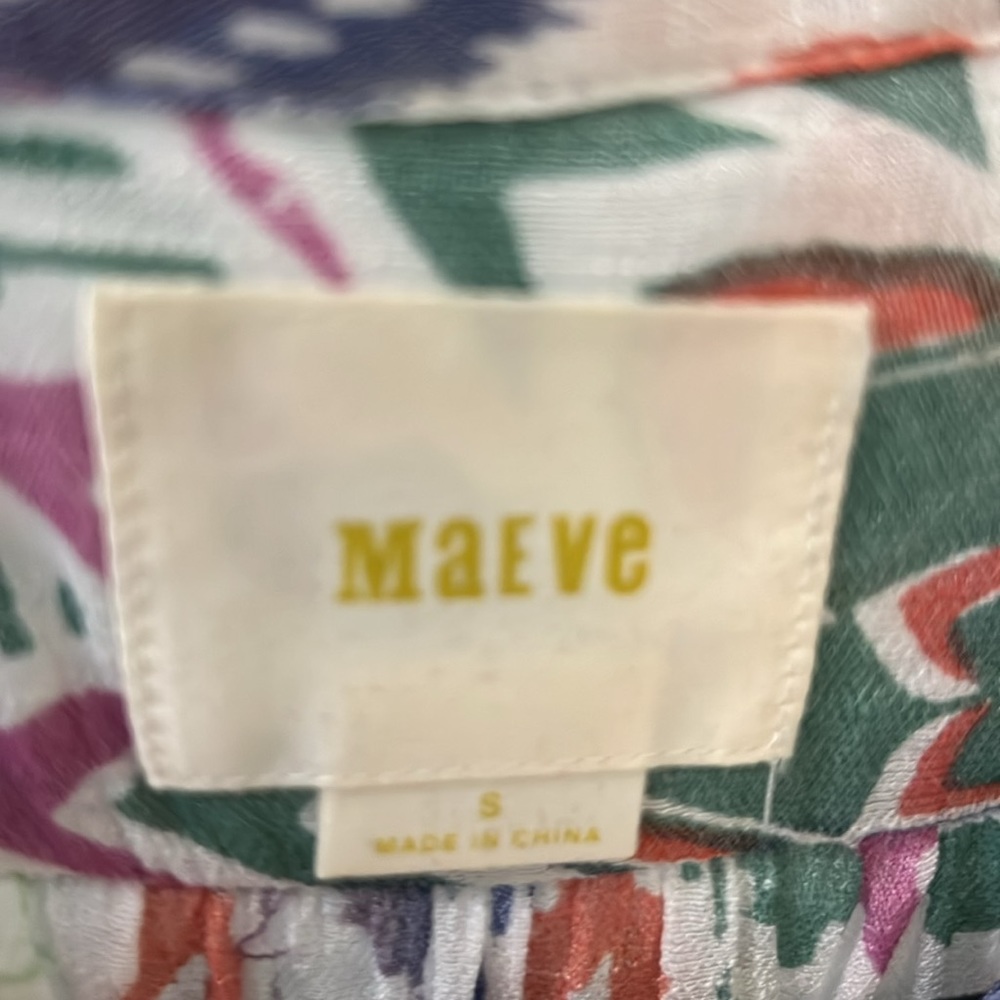 Anthropologie Maeve Bryanna Dolman
Sleeve Geometric Blouse Size Small EUC - Picture 7 of 9